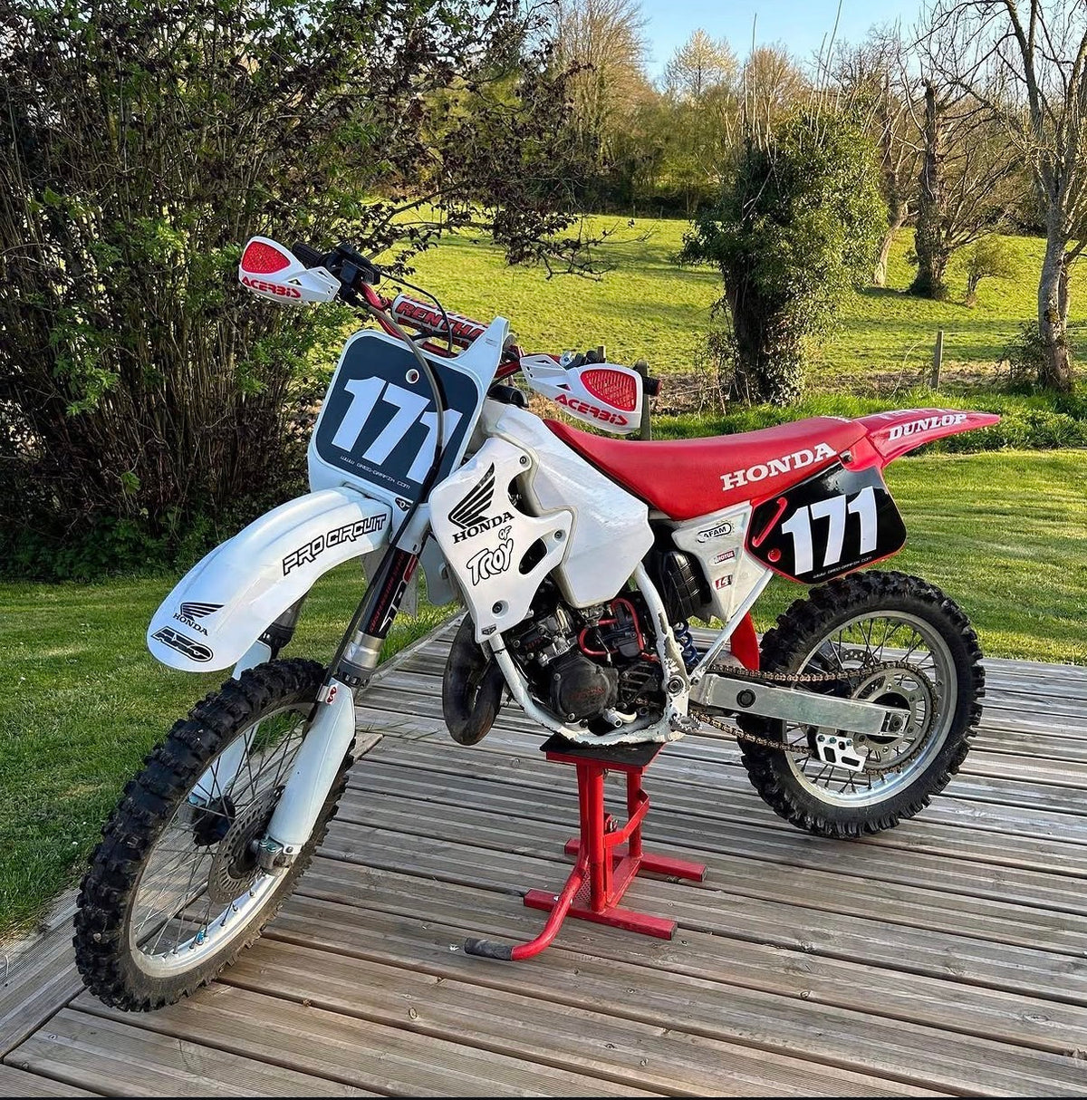 Kit déco motocross Vintage Honda numéro 171